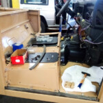 Restauration de véhicule tout-terrain : photo des travaux sur un Defender Lybian Sand année 1998 - Garage 4x4 90
